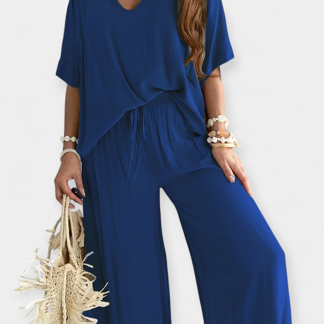 Airy Set with Wide Pants and Loose Blouse Jasmine's Boutique Australia