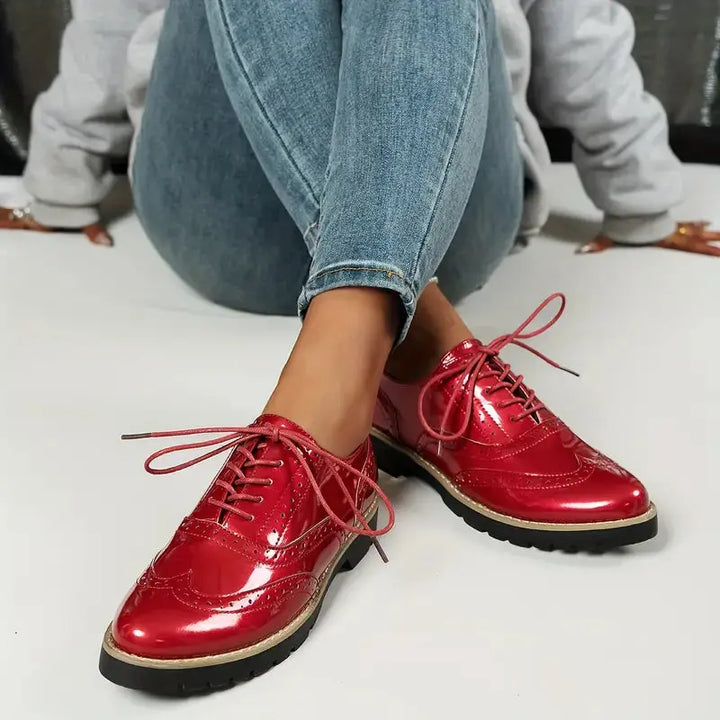 Glossy Black Oxford Brogues Jasmine's Boutique Australia