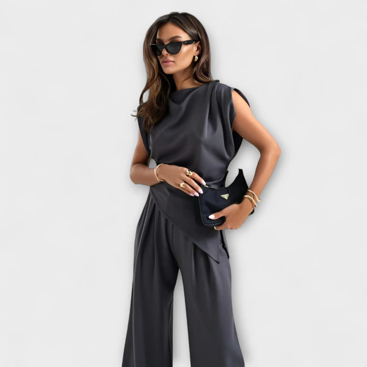 Asymmetrical Set with Dramatic Shoulders Jasmine's Boutique Australia