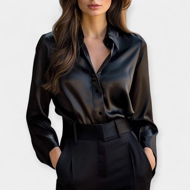 Satin Blouse with Collar Jasmine's Boutique Australia