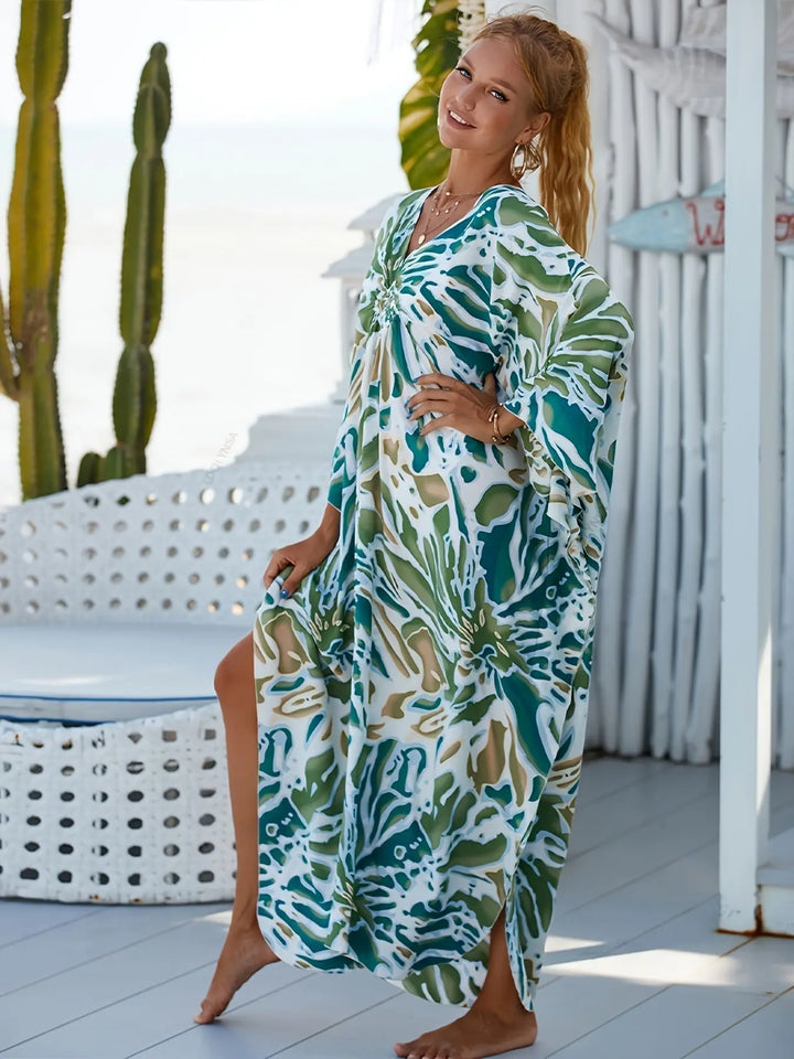 Ocean Mirage Maxi Kaftan Jasmine's Boutique Australia