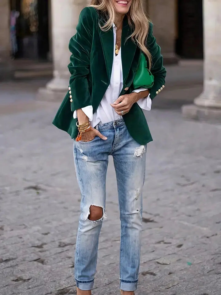 Luxe Velvet Tailored Blazer Jasmine's Boutique Australia