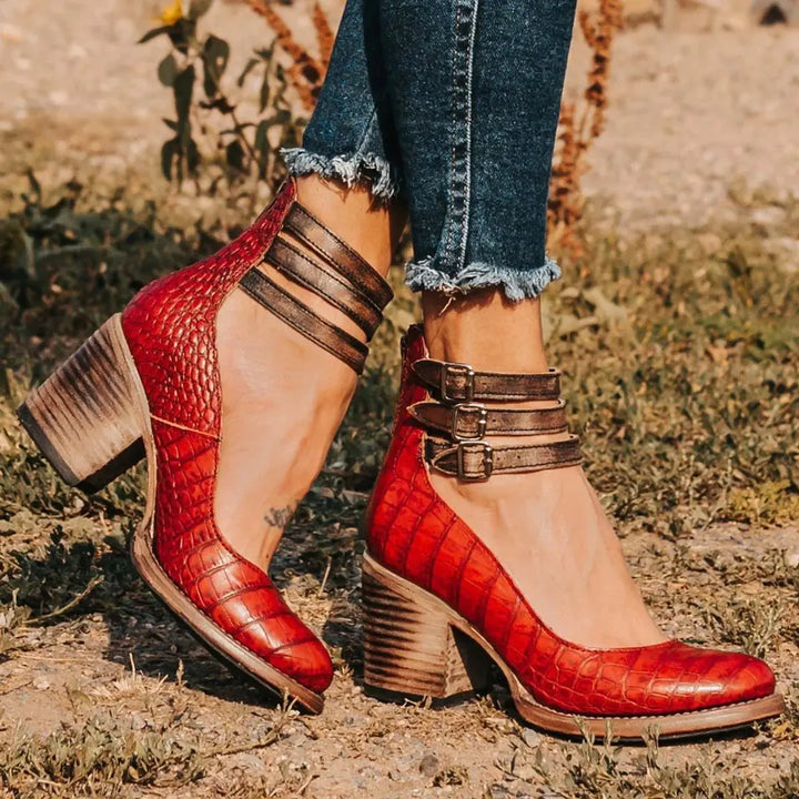 Verona Vintage Double-Strap Heels Jasmine's Boutique Australia