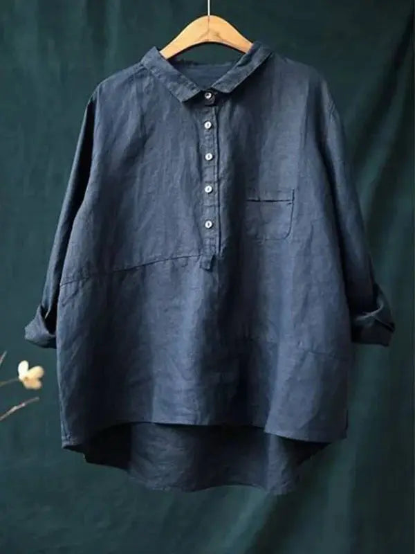 Relaxed Fit Linen Button-Up Shirt Jasmine's Boutique Australia