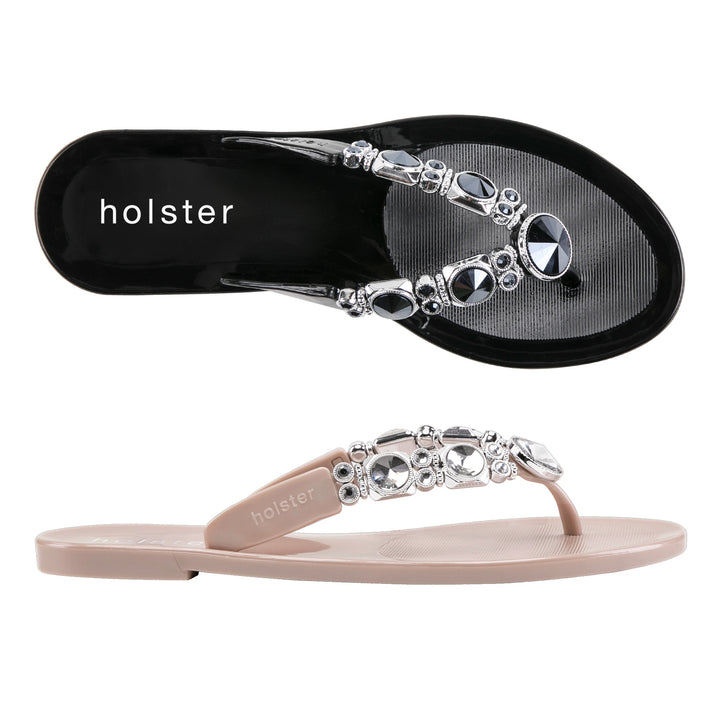 Crystal Flat Sandals Jasmine's Boutique Australia