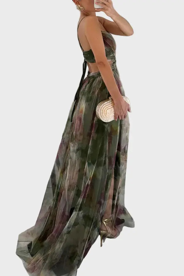 Multicolor Watercolor Maxi Dress Jasmine's Boutique Australia