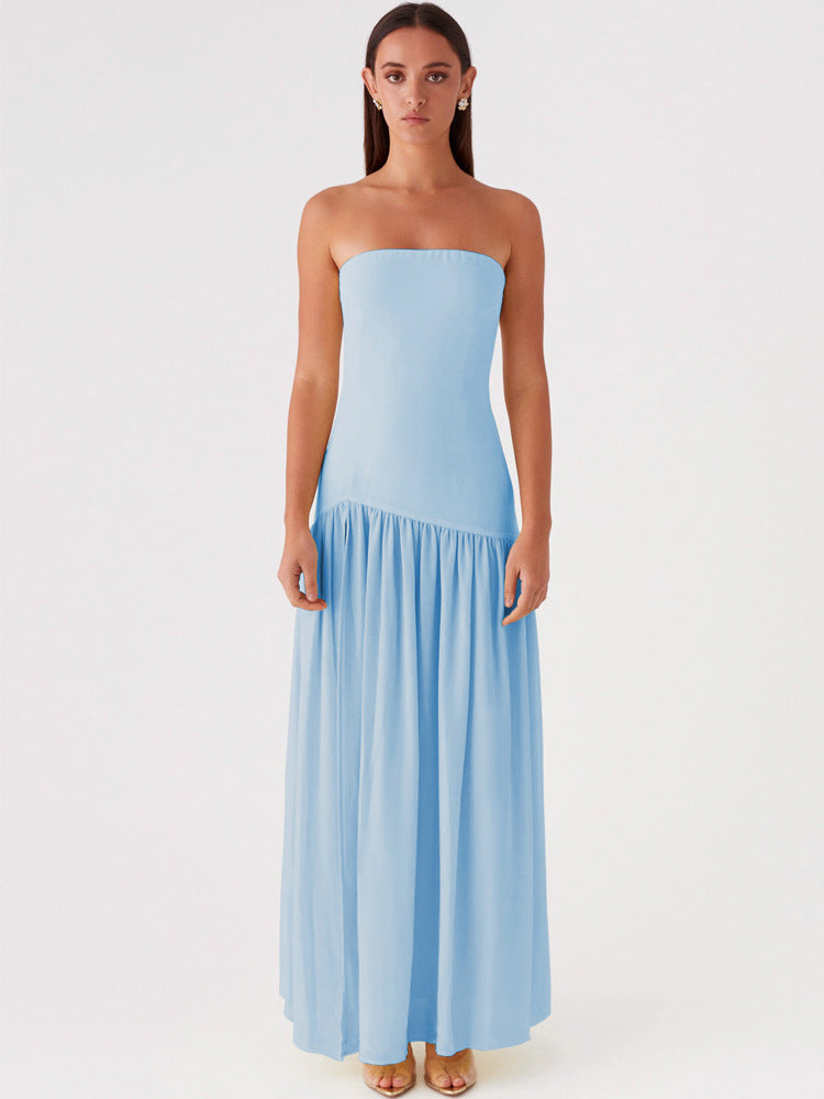 Solid Color Strapless High Low Dress Jasmine's Boutique Australia