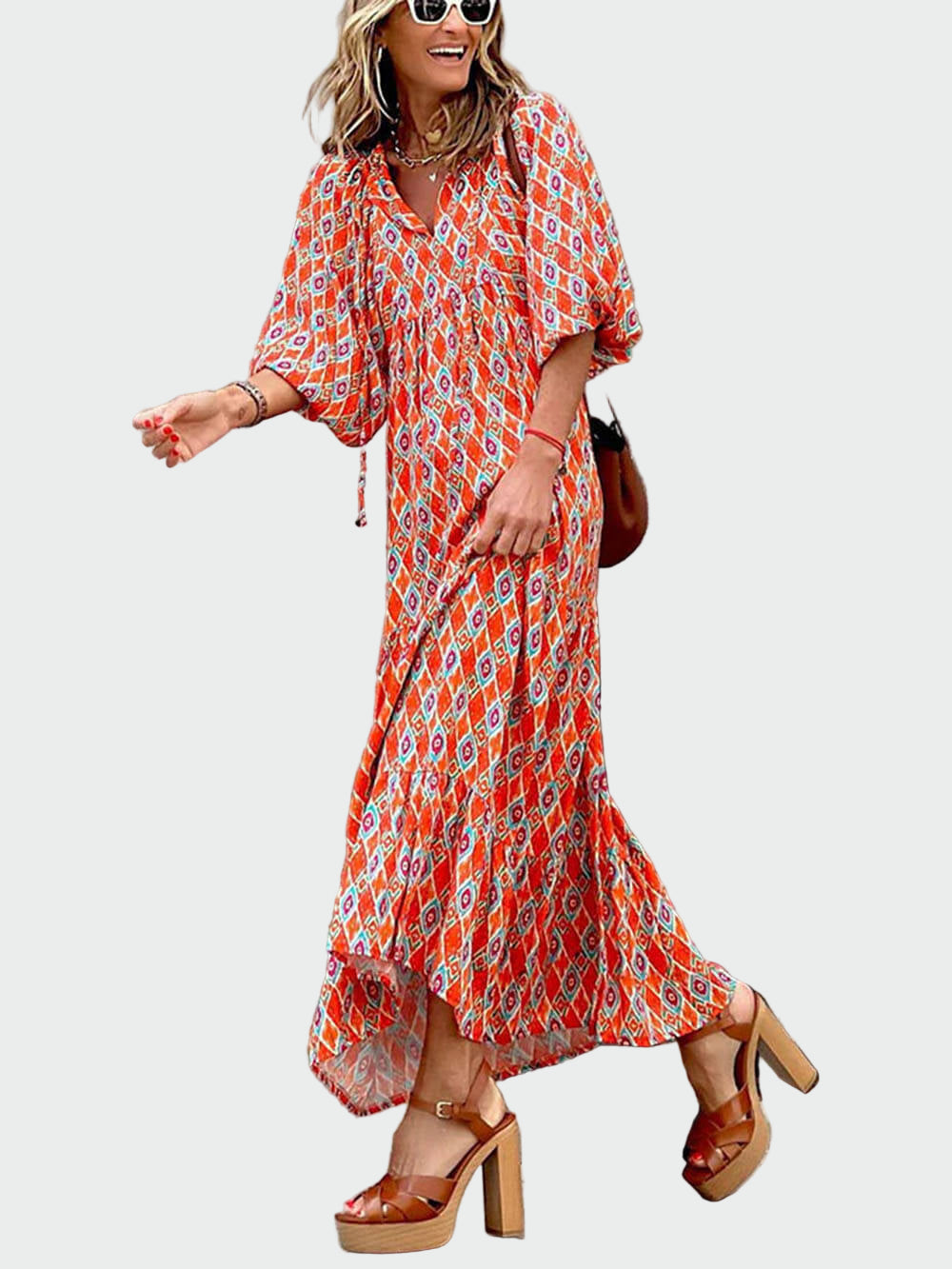 Bohemian Printed Maxi Dress Jasmine's Boutique Australia