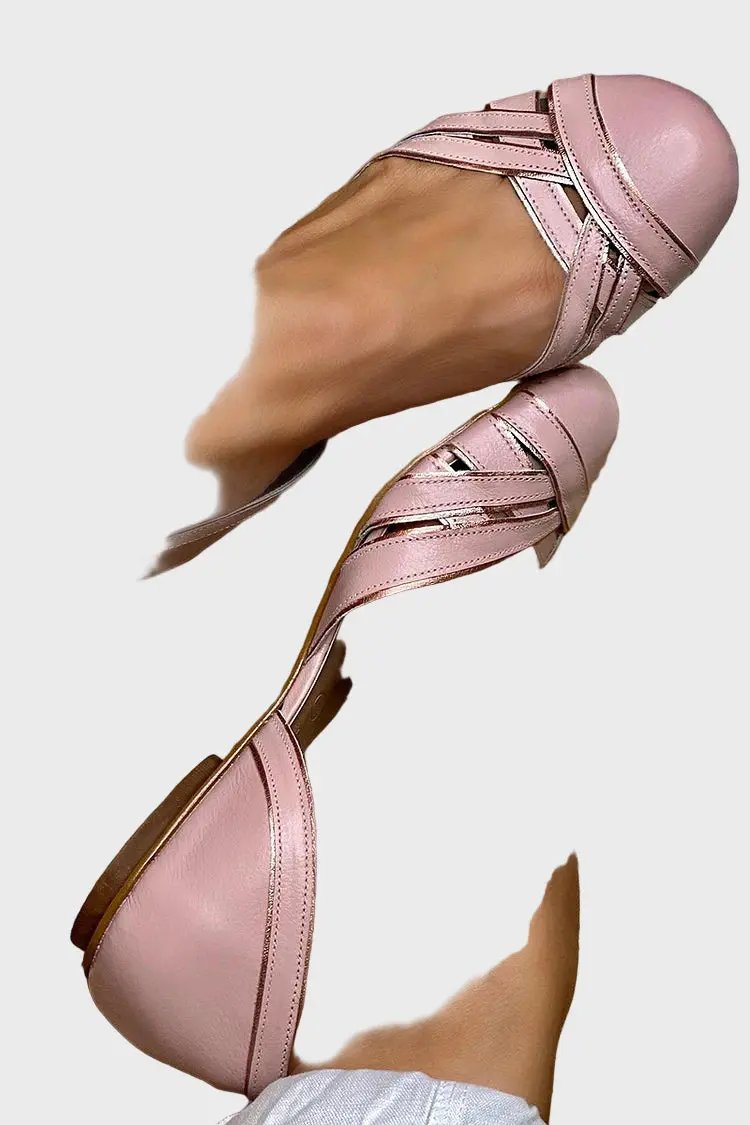 Blush Weave Comfort Flats Liora Lane Boutique