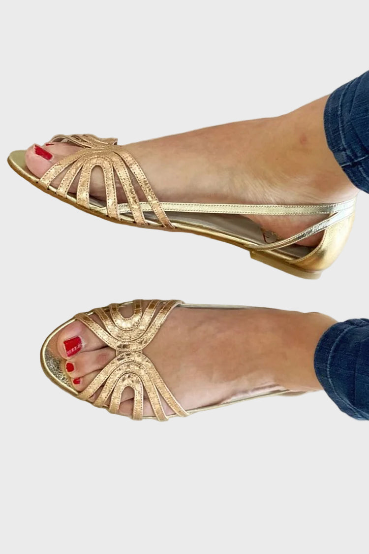 Golden Radiance Slingback Sandals Jasmine's Boutique Australia