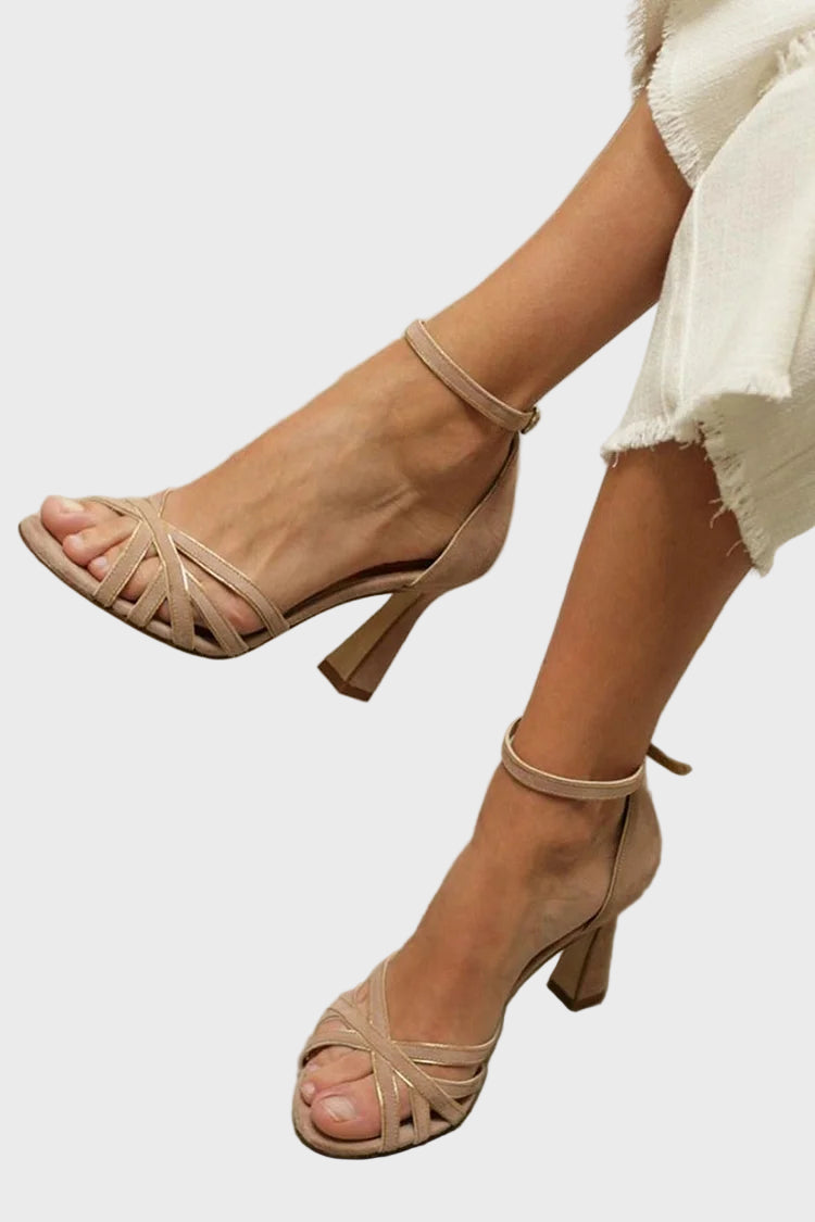 nude elegance strappy heels Jasmine's Boutique Australia