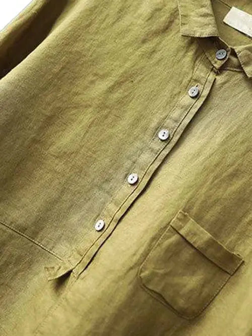 Relaxed Fit Linen Button-Up Shirt Jasmine's Boutique Australia