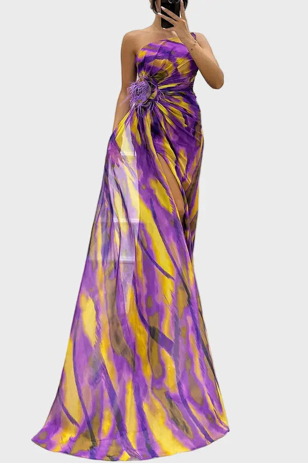 Ocean Glam Asymmetric Maxi Dress Jasmine's Boutique Australia