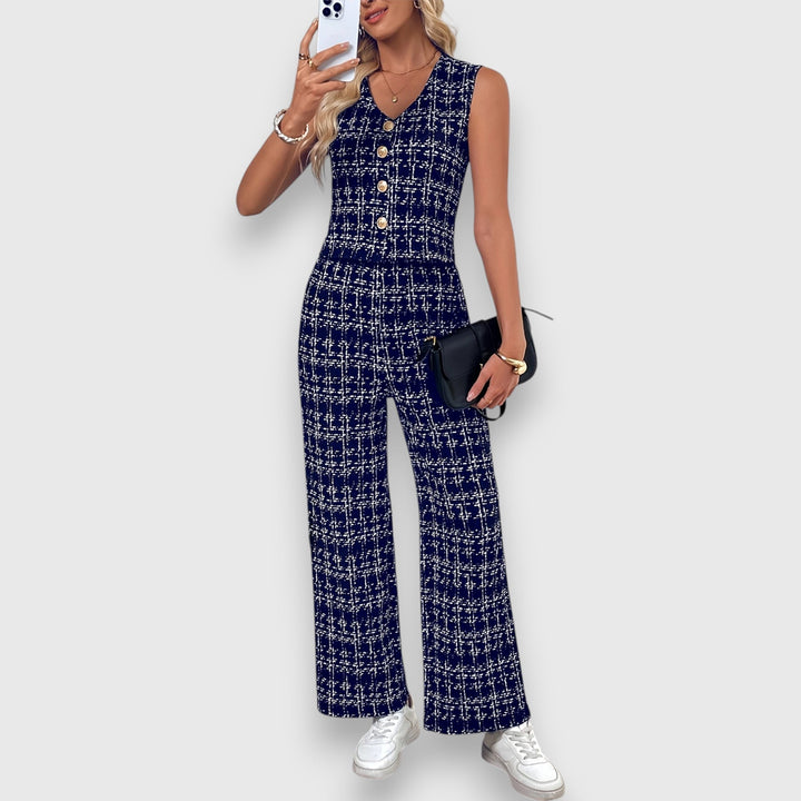 Two-Piece Set with V-Neck and Matching Pants Jasmine's Boutique Australia