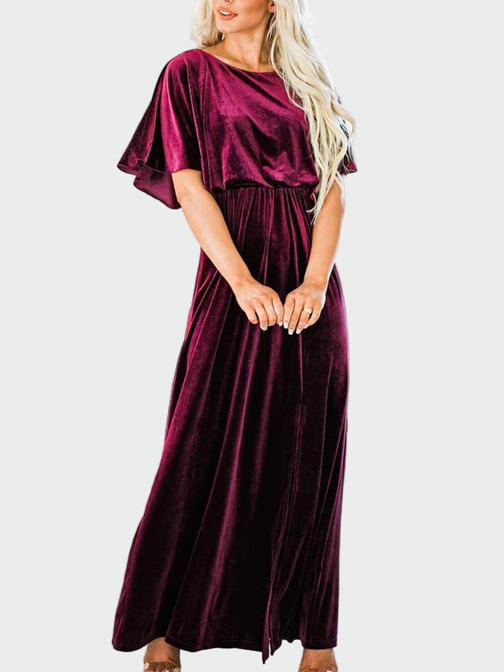 Velvet High Slit Maxi Dress Jasmine's Boutique Australia