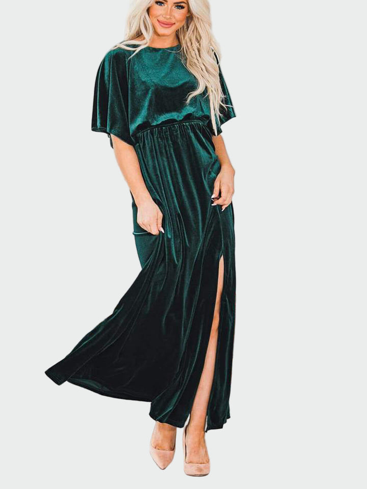 Velvet High Slit Maxi Dress Jasmine's Boutique Australia