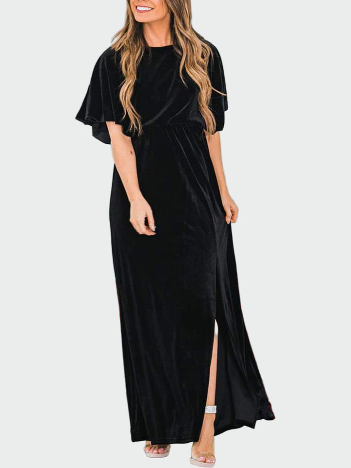 Velvet High Slit Maxi Dress Jasmine's Boutique Australia
