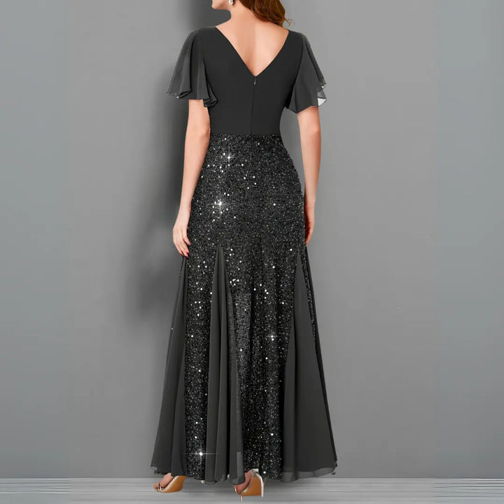 Scarlet Elegance Sequin Evening Gown Jasmine's Boutique Australia