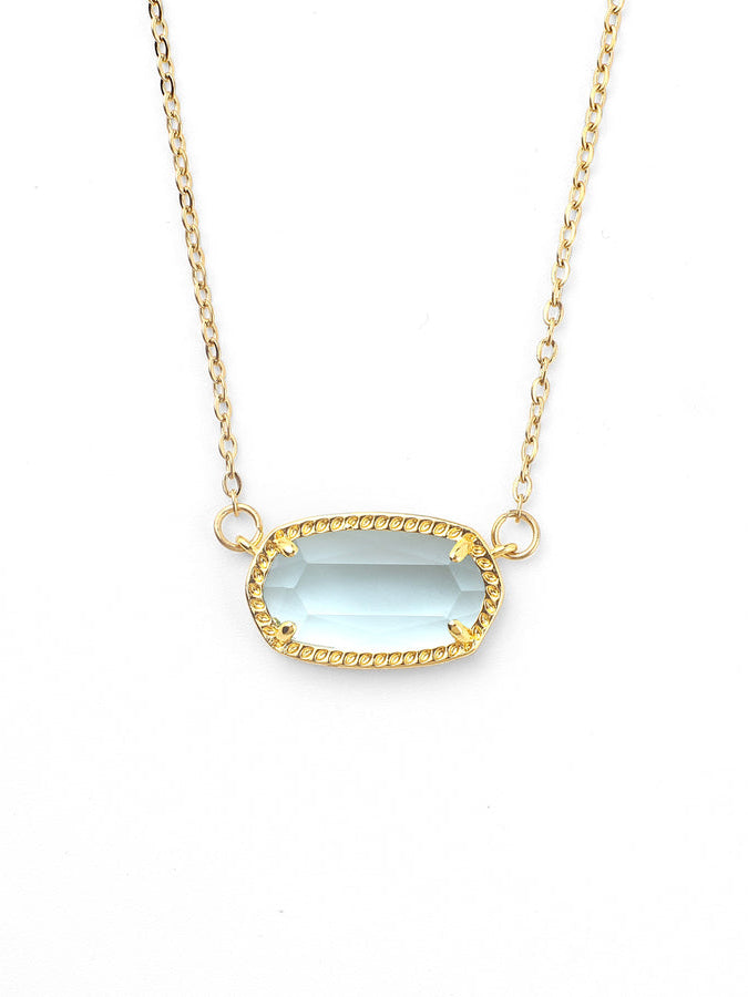 Oval Birthstone Pendant Necklace Jasmine's Boutique Australia