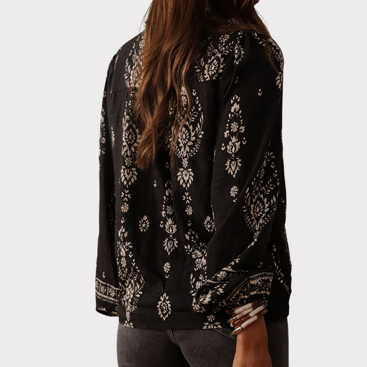 Chic Lantern Sleeve Blouse Top Liora Lane Boutique