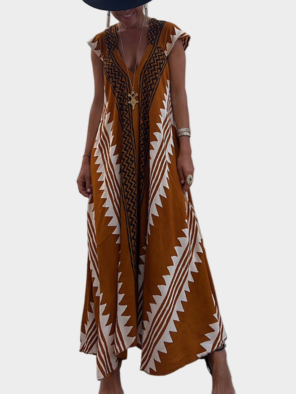 Shannon Bohemian Aztec Print Maxi Dress Jasmine's Boutique Australia
