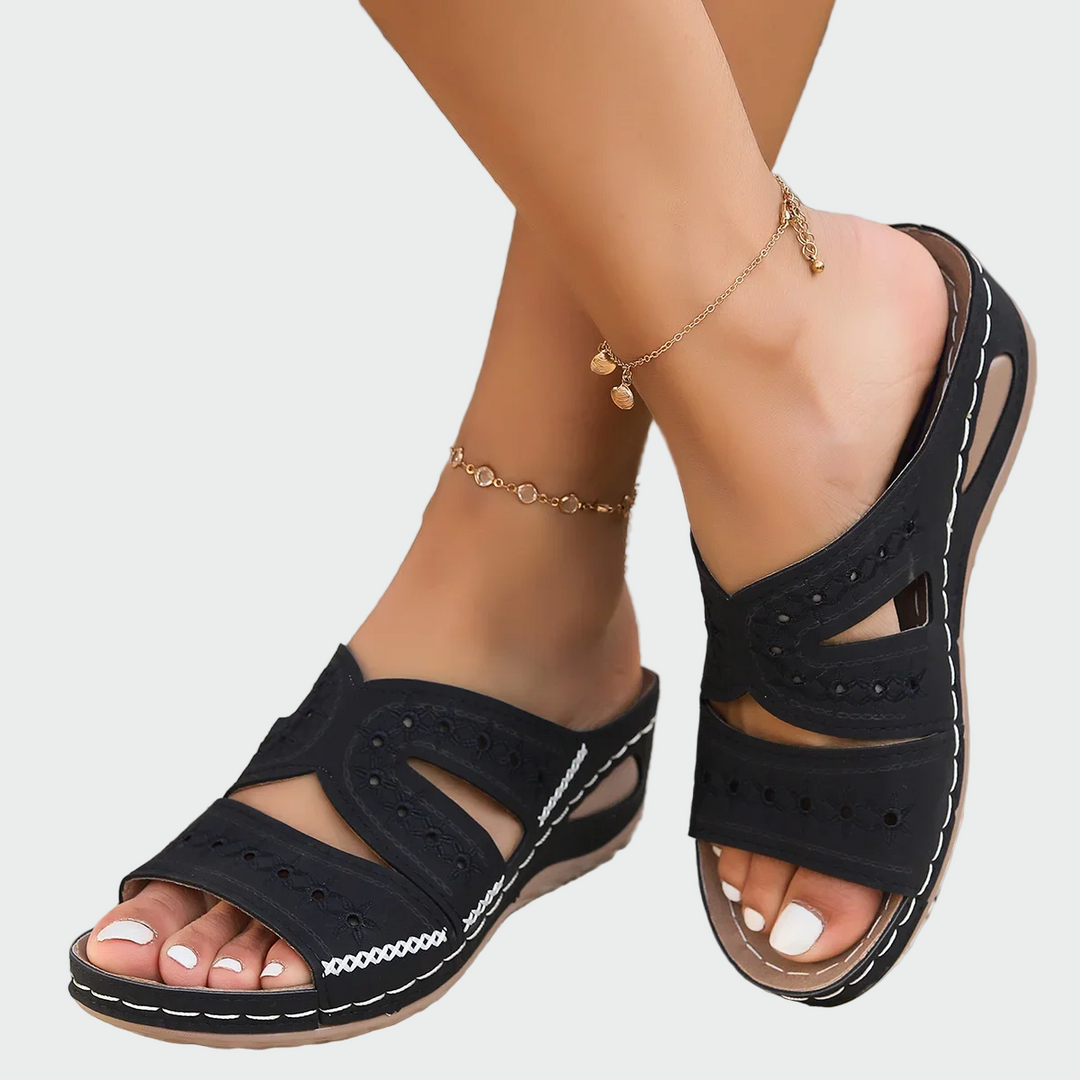 Cutout Comfort Slip-On Sandals Jasmine's Boutique Australia