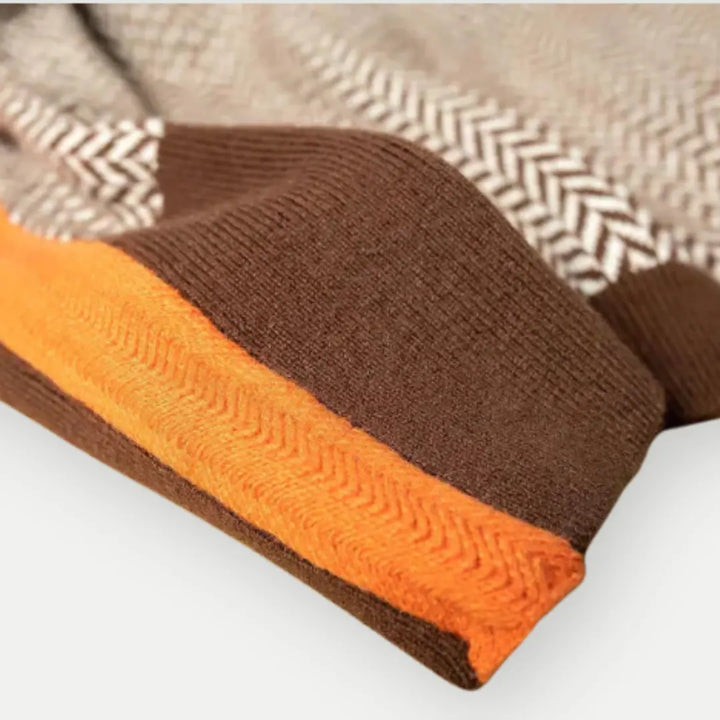 Retro Chevron High-Neck Sweater Jasmine's Boutique Australia
