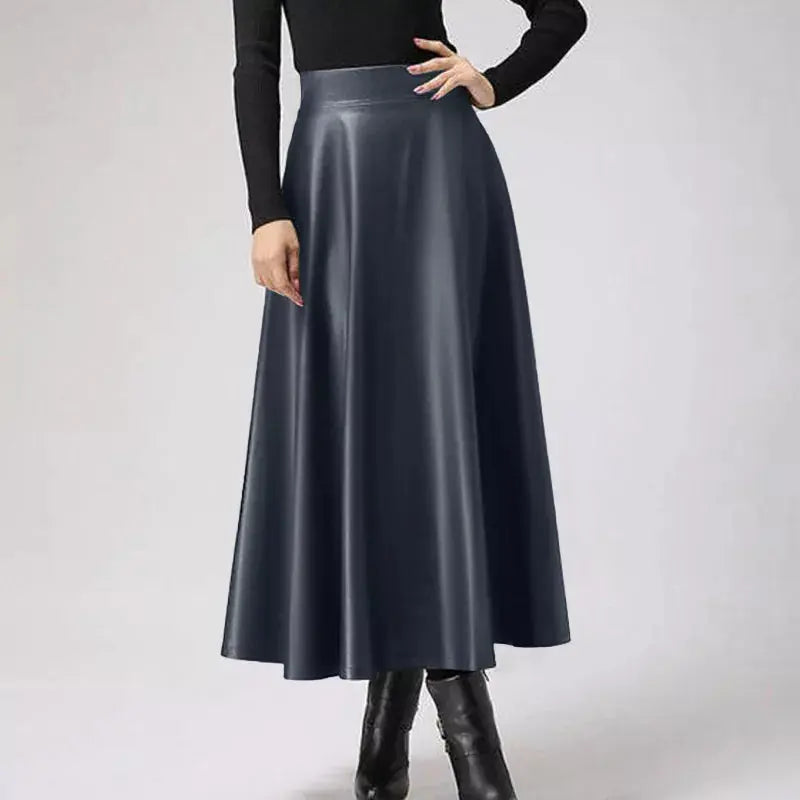 Elegant High-Waist Faux Leather Maxi Skirt Jasmine's Boutique Australia