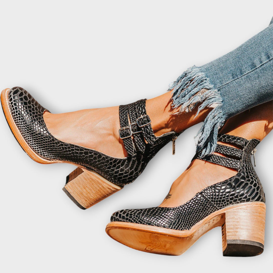 Shoes with Multiple Straps and Thick Heel Jasmine's Boutique Australia
