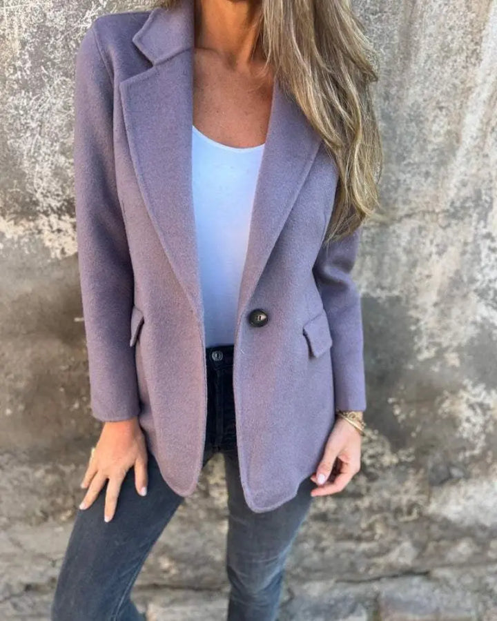 Classic Beige Single-Button Blazer Jasmine's Boutique Australia