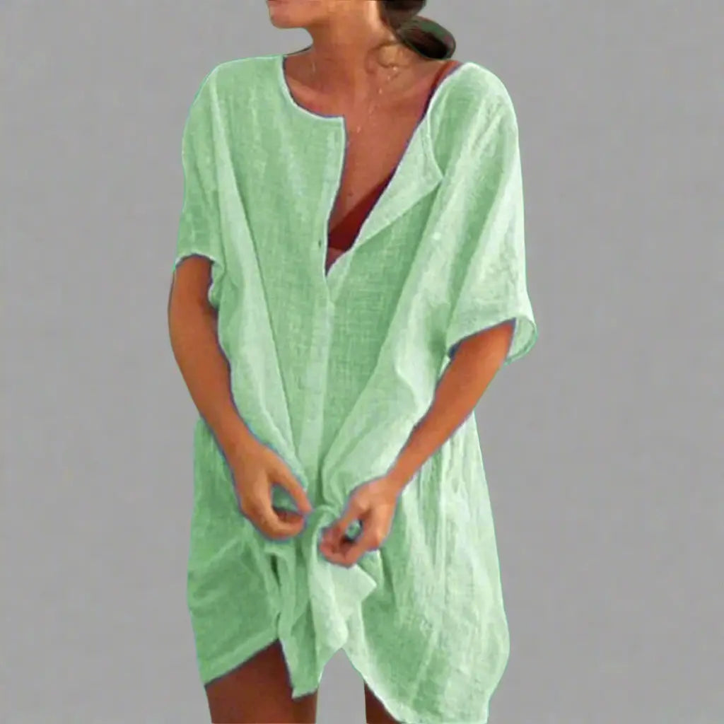 Organic summer dress made of cotton and linen for comfortable summer moments Jasmine's Boutique Australia