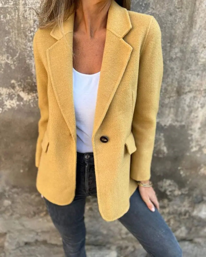 Classic Beige Single-Button Blazer Jasmine's Boutique Australia