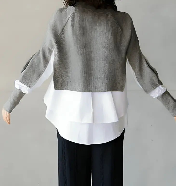 Layered Button Accent Blouse Jasmine's Boutique Australia