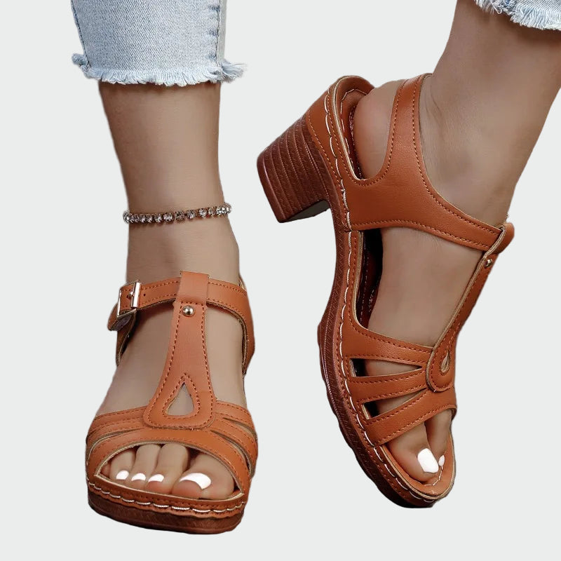 Black Strappy Block Heel Sandals Jasmine's Boutique Australia