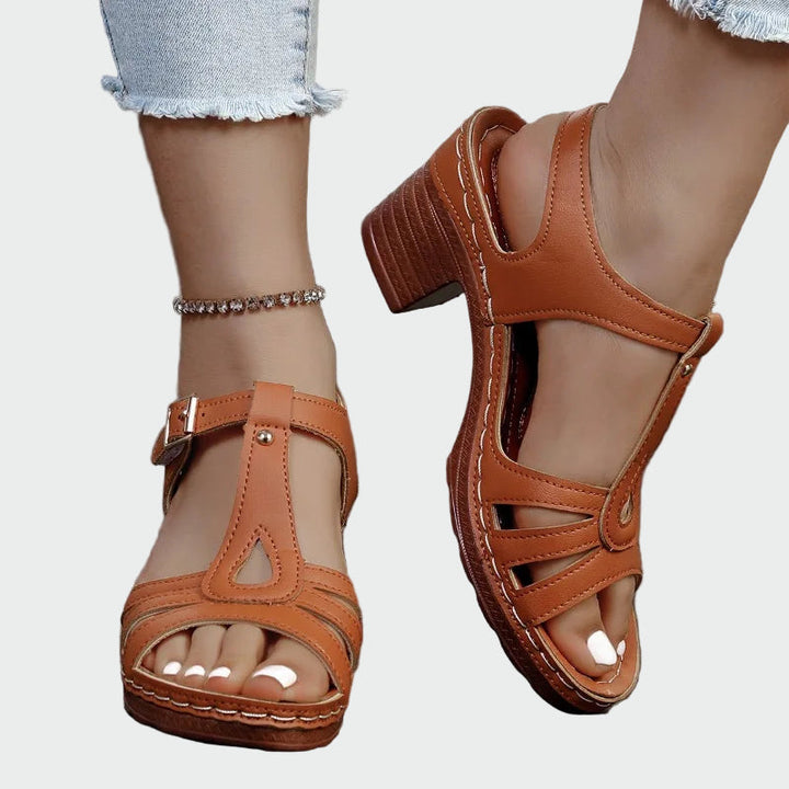 Black Strappy Block Heel Sandals Jasmine's Boutique Australia