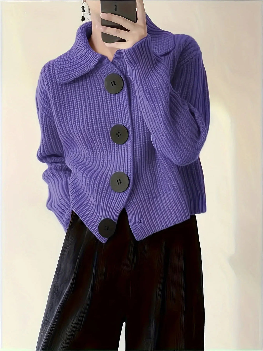 Amber Glow Chunky Button Cardigan Jasmine's Boutique Australia