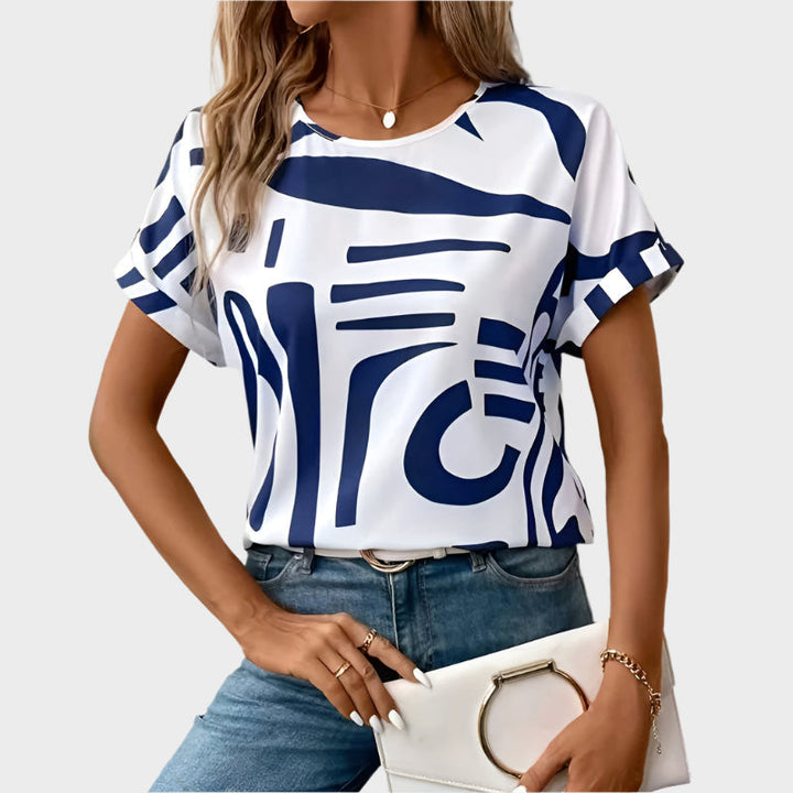 Daily T-shirt with Abstract Design Jasmine's Boutique Australia