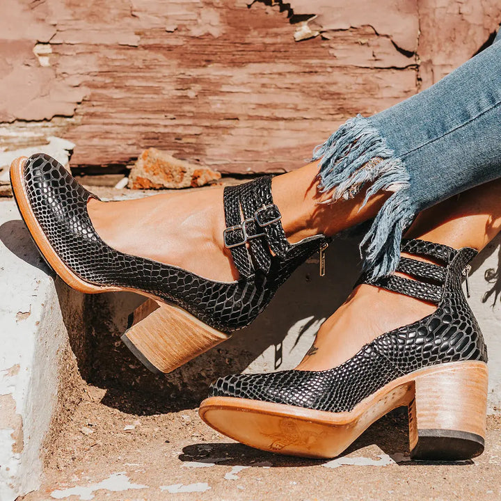 Verona Vintage Double-Strap Heels Jasmine's Boutique Australia