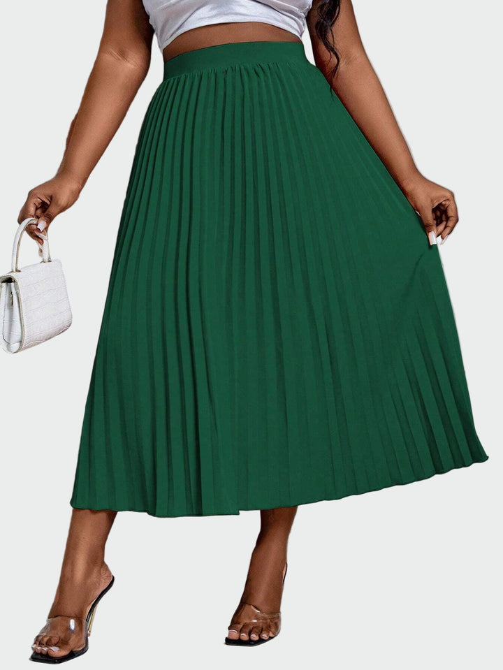 Elegant Pleated Beige Midi Skirt Jasmine's Boutique Australia
