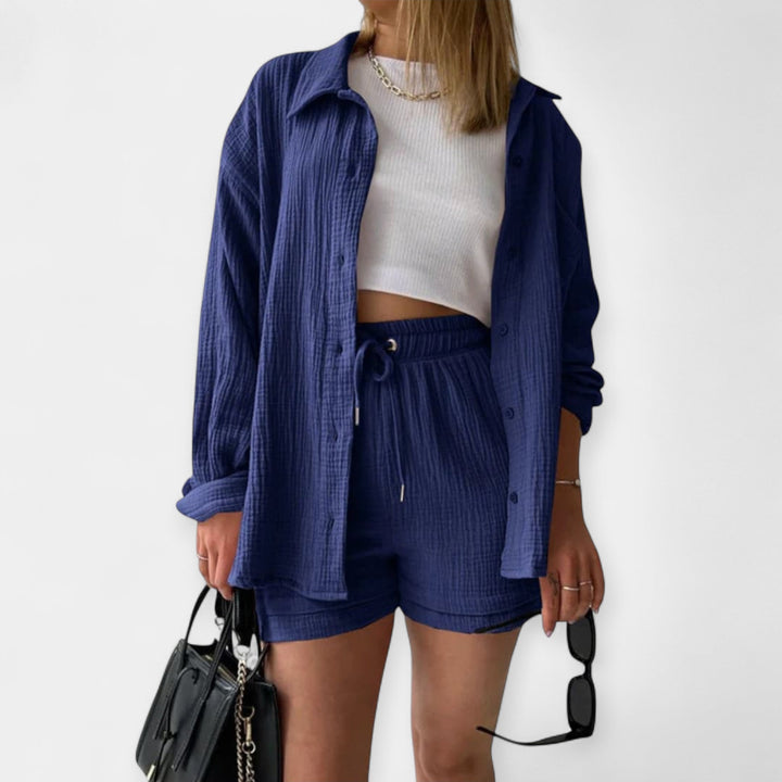 Bicolor Summer Top and Shorts Set Jasmine's Boutique Australia