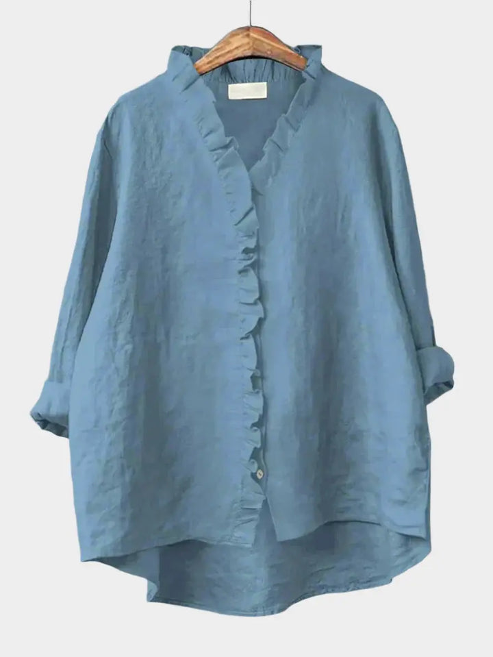 Soft Ruffle Linen Blouse Jasmine's Boutique Australia
