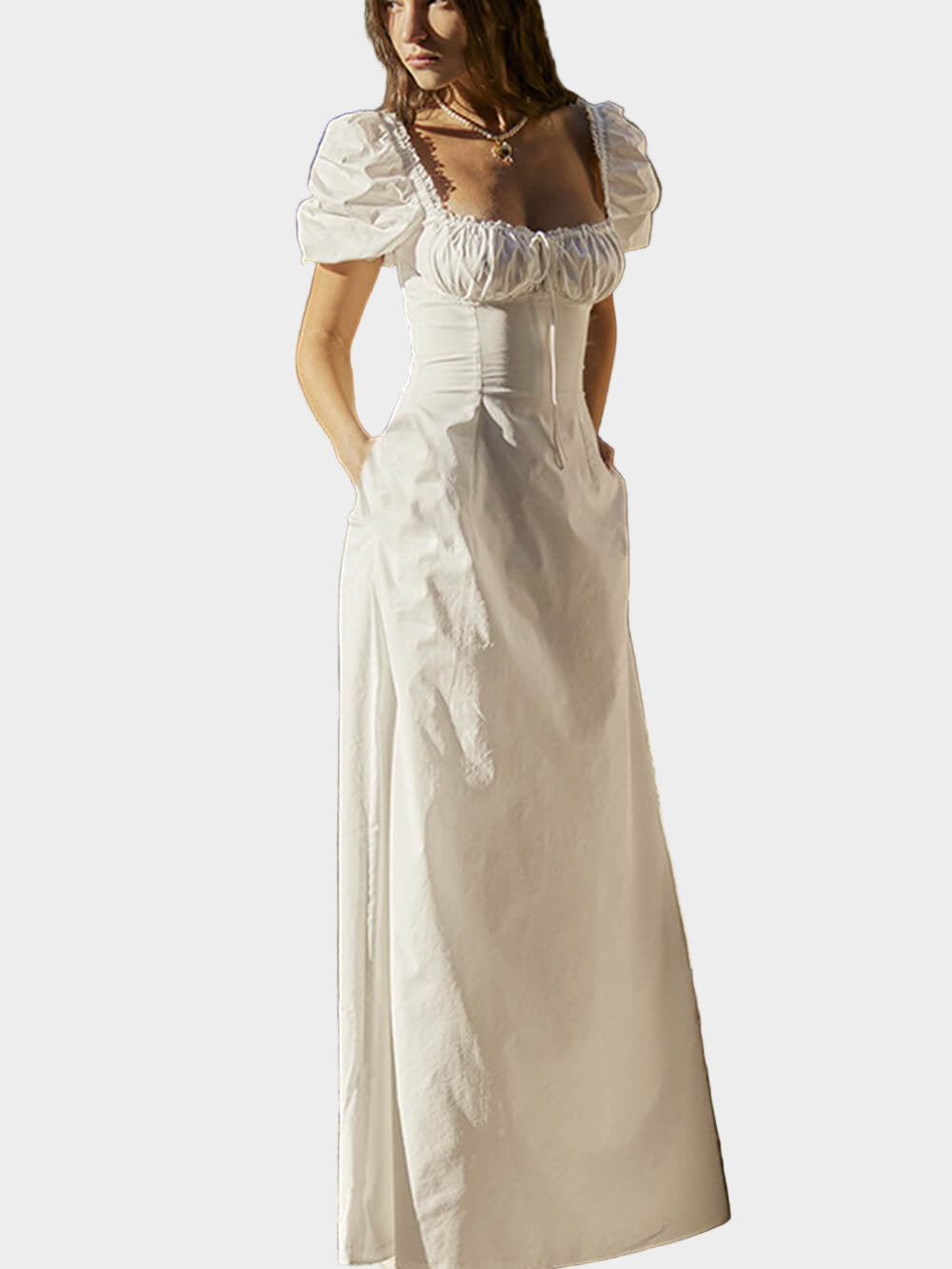 Maxi Dress with Lace and Square Neck Palace Jasmine's Boutique Australia