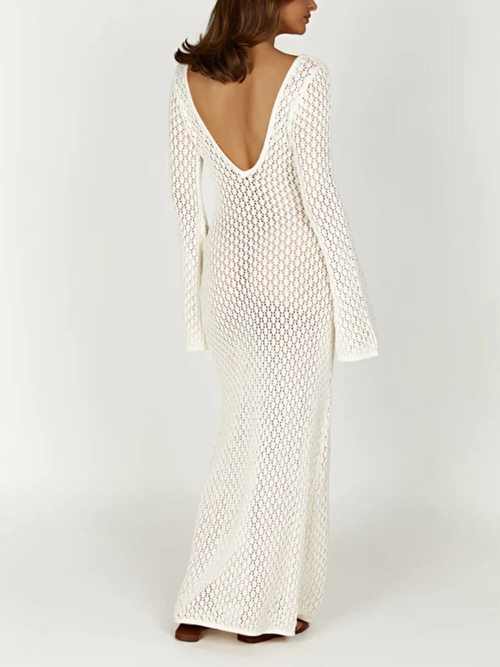 Crochet Fishtail Flare Sleeve Maxi Dress Jasmine's Boutique Australia