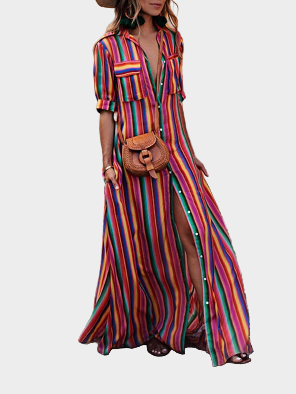 Casual Striped Printed Maxi Skirt Jasmine's Boutique Australia