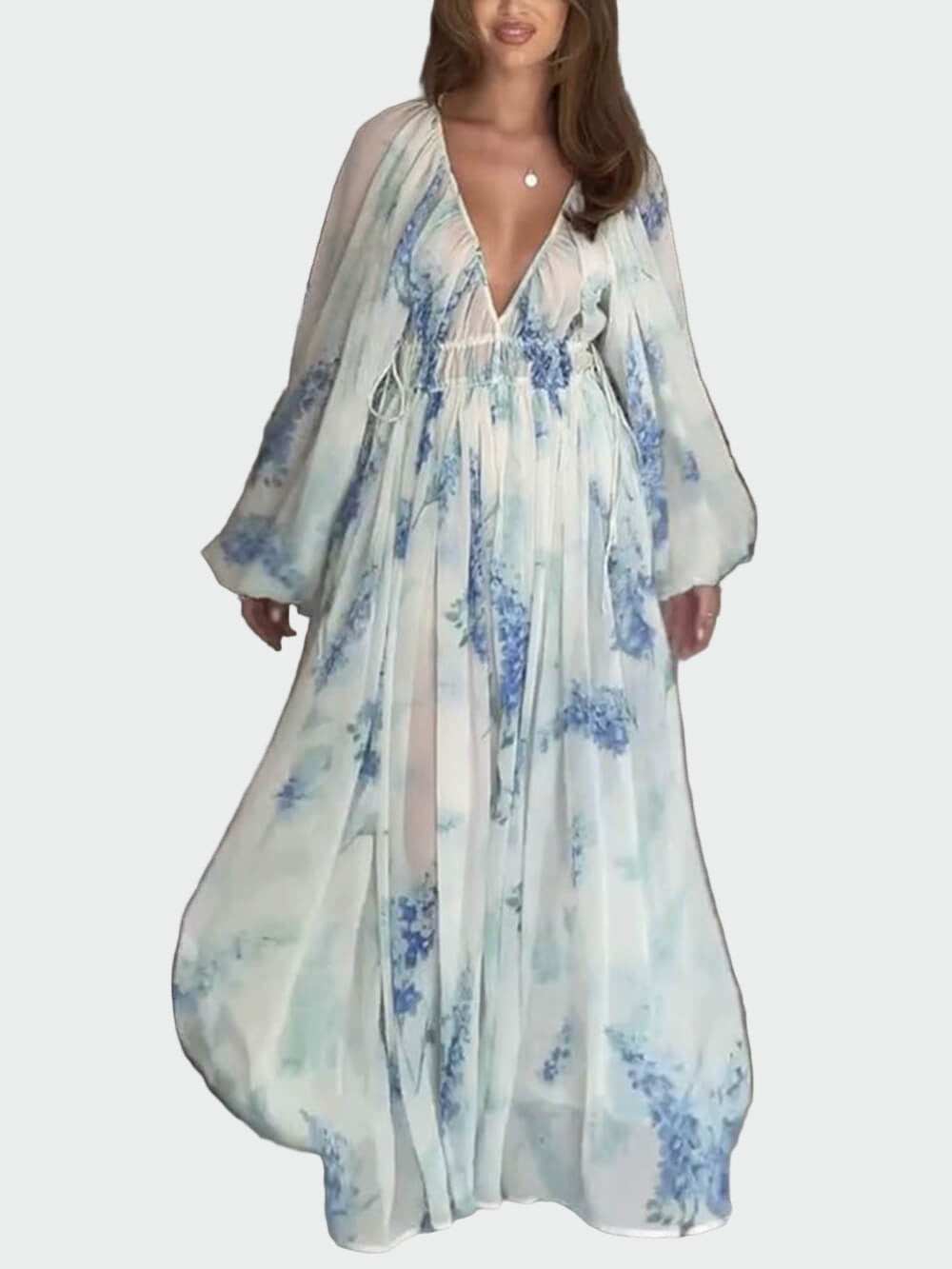 Ocean Flower Chiffon Floral Dress Jasmine's Boutique Australia