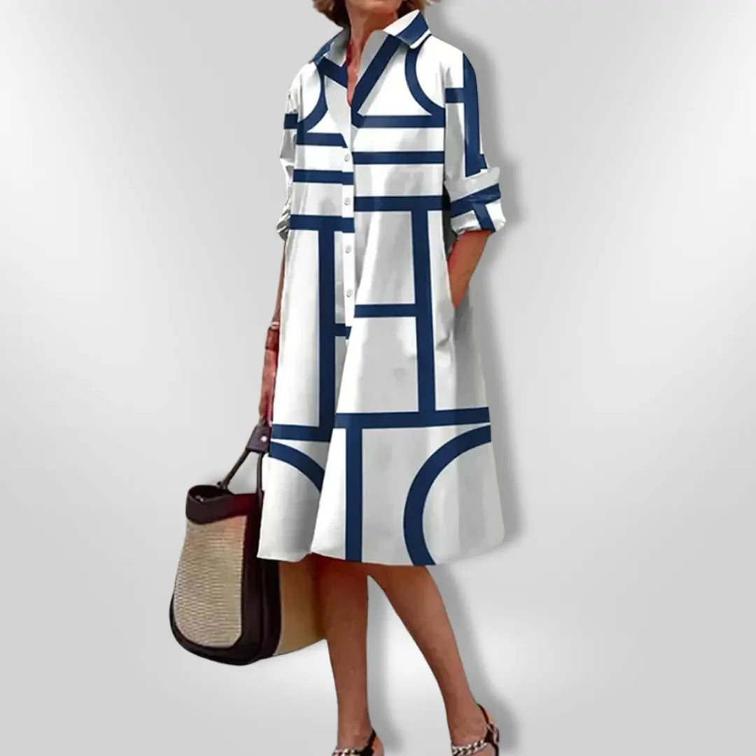 Midi Dress with Geometric Pattern Jasmine's Boutique Australia