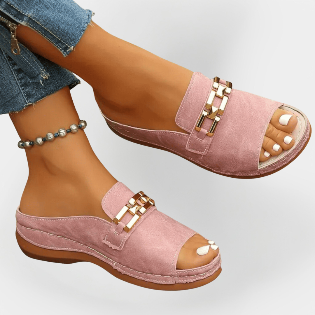 Orthopedic Leather Flip-Flops Liora Lane Boutique