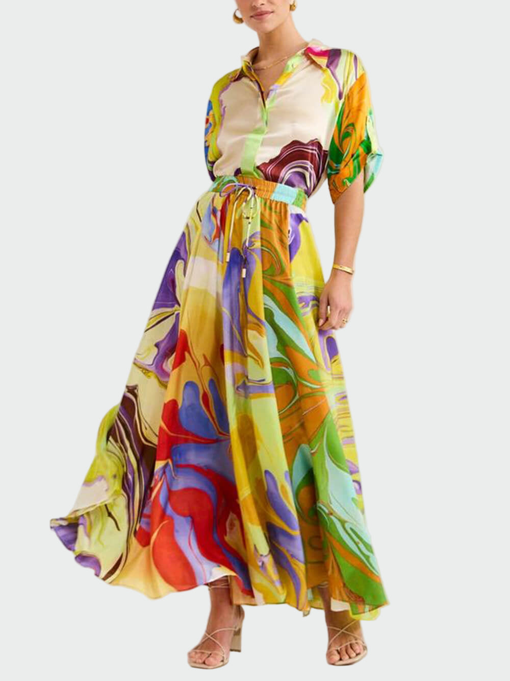 Satin Blouse and Skirt Set Jasmine's Boutique Australia