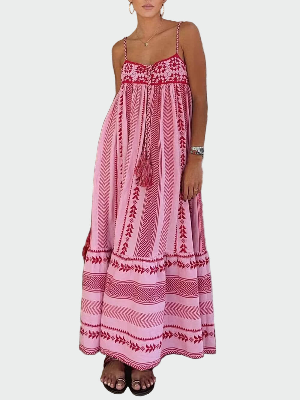 Ethnic Crochet Knit Slip Maxi Dress Jasmine's Boutique Australia