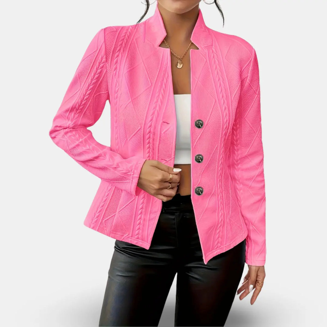 Luxe Textured Button-Up Blazer Jasmine's Boutique Australia